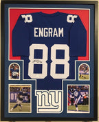 Framed N.Y. Giants Evan Engram  Autographed Signed Jersey Jsa Coa