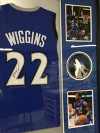 Framed Andrew Wiggins Autographed Signed Minnesota Timberwolves Jersey Jsa Coa