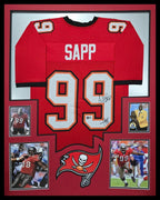 Framed Tampa Bay Buccaneers Warren Sapp Autographed Signed Jersey Beckett Holo