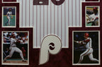 Suede Framed Philadelphia Phillies Mike Schmidt Autographed Jersey Beckett Holo