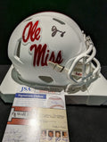 Ole Miss Rebels Jonathan Mingo Signed Speed Mini Helmet Jsa Coa