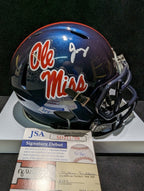 Ole Miss Rebels Jonathan Mingo Signed Speed Mini Helmet Jsa Coa