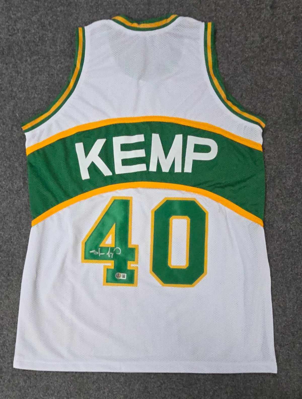 Seattle Supersonics Shawn Kemp "Reign Man" Autographed Signed Jersey Beckett