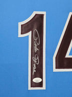 Framed Philadelphia Phillies Pete Rose Autographed Signed Jersey Jsa Coa