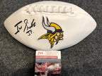 Irv Smith Jr Autographed Signed Minnesota Vikings Logo Football Jsa Coa