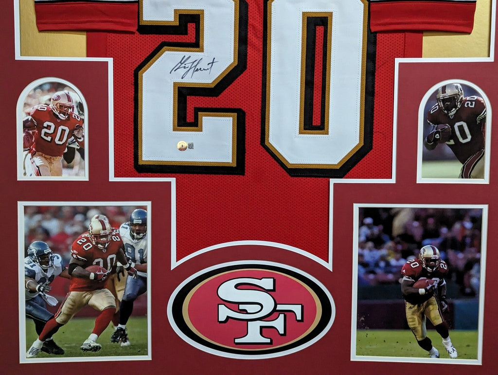 Framed San Francisco 49Ers Garrison Hearst Autograph Signed Jersey Beckett Holo