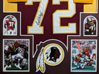 Framed Washington Dexter Manley Autographed Signed Jersey Jsa Coa