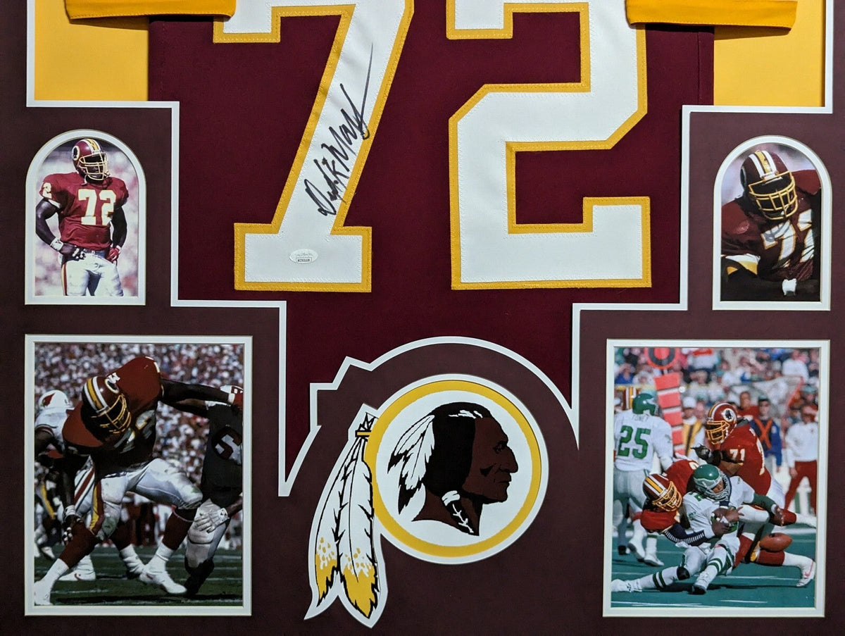 Framed Washington Dexter Manley Autographed Signed Jersey Jsa Coa