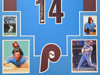 Framed Philadelphia Phillies Pete Rose Autographed Signed Jersey Jsa Coa