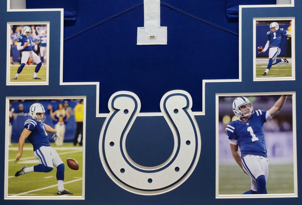 Framed Indianapolis Colts Pat Mcafee Signed Jersey Psa Coa