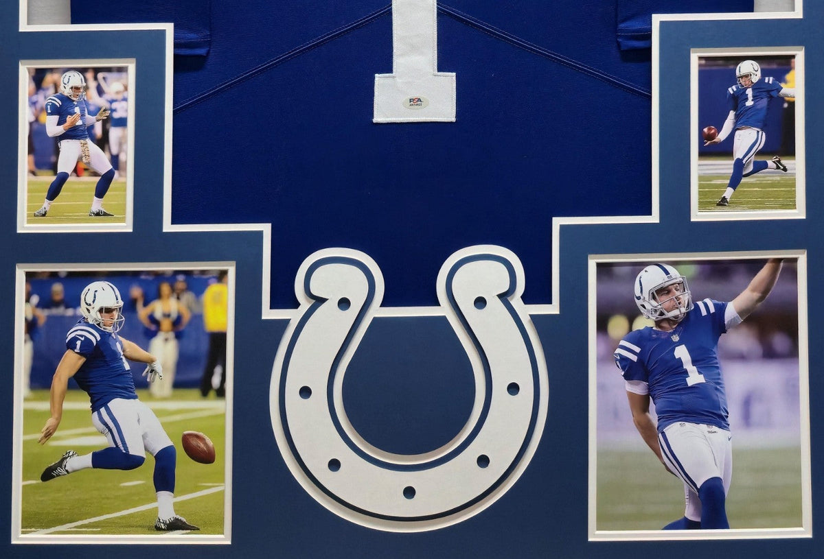 Framed Indianapolis Colts Pat Mcafee Signed Jersey Psa Coa