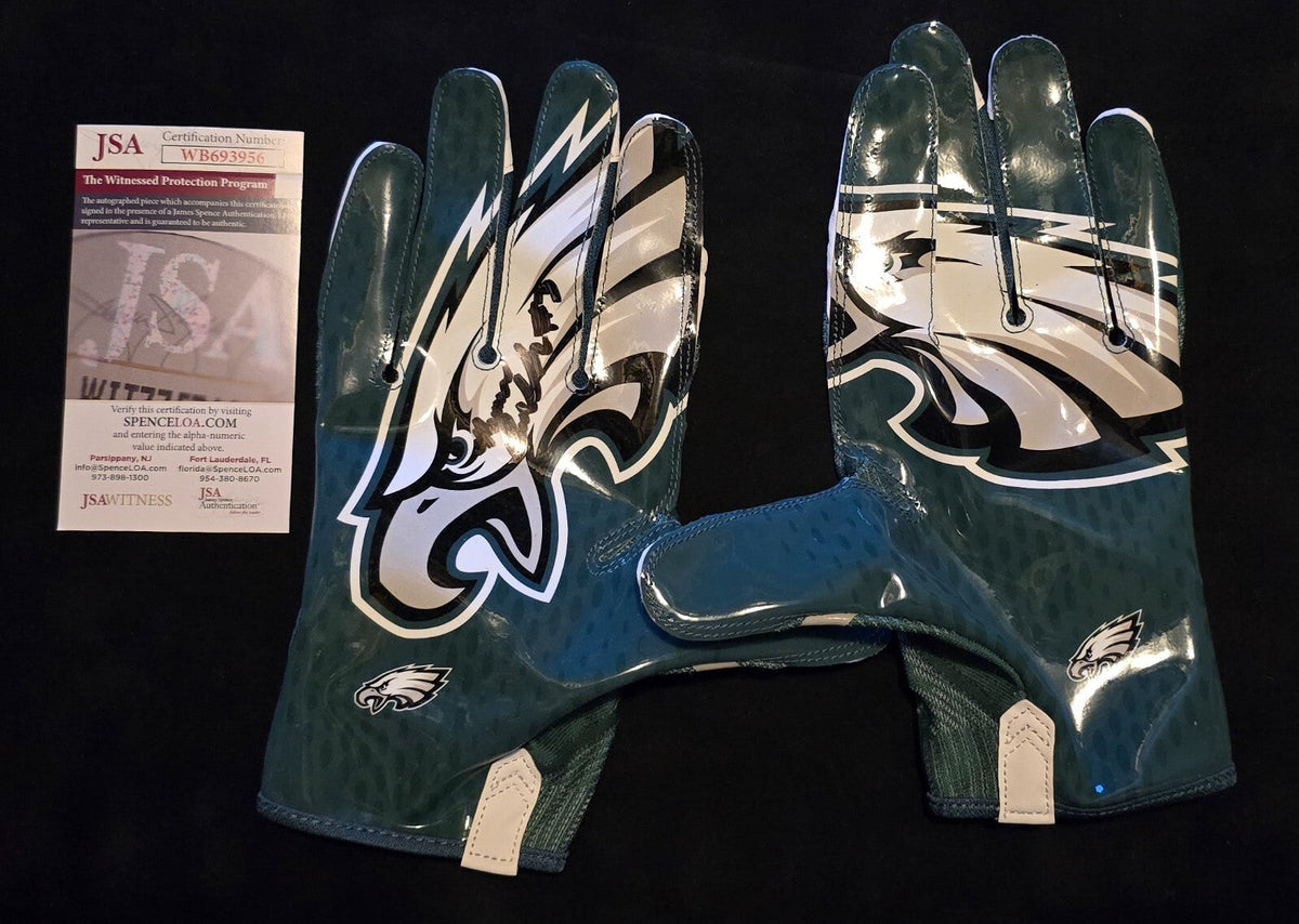 Philadelphia Eagles Nolan Smith Jr Autographed Signed Gloves Jsa Coa
