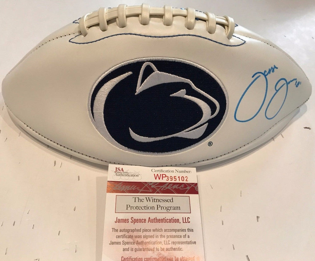 Jesse James Autographed Signed Penn State Logo Football Jsa Coa