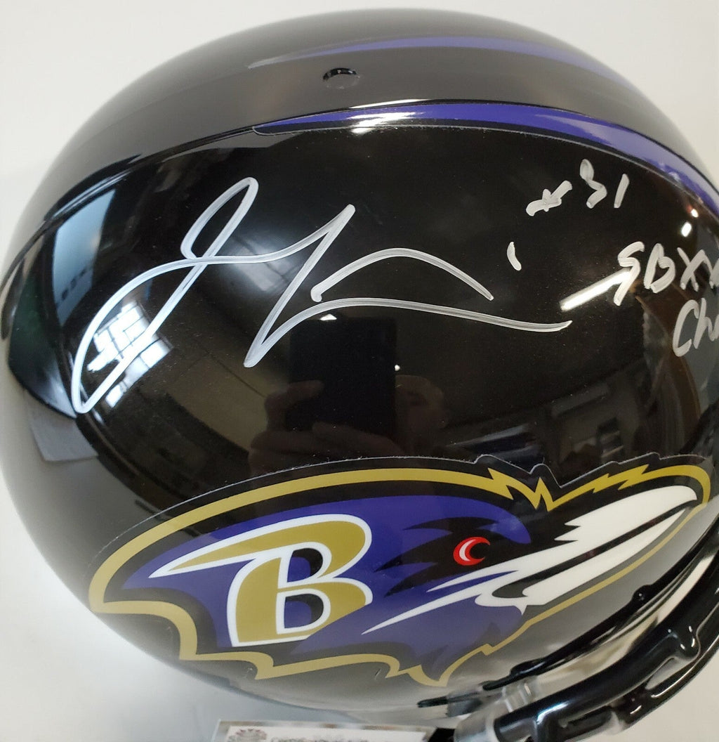 Baltimore Ravens Jamal Lewis Signed Inscr Full Sz Replica Helmet Schwartz Coa