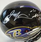 Baltimore Ravens Jamal Lewis Signed Inscr Full Sz Replica Helmet Schwartz Coa