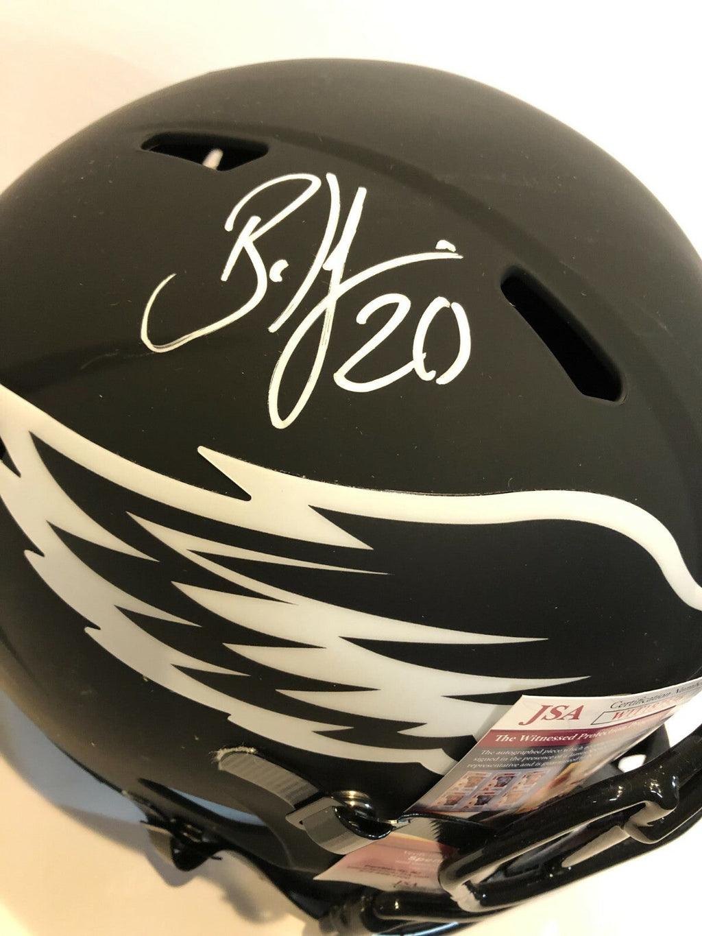 Brian Dawkins Signed Eagles Full Size Speed Eclipse Replica Helmet Jsa Coa
