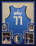 Framed In Suede Dallas Mavericks Luka Dončić Autographed Jersey Jsa Coa