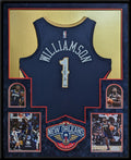 Framed In Suede New Orleans Pelicans Zion Williamson Signed Jersey Fanatics Holo