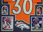 Framed Denver Broncos Terrell Davis Autographed Signed Jersey Jsa Coa