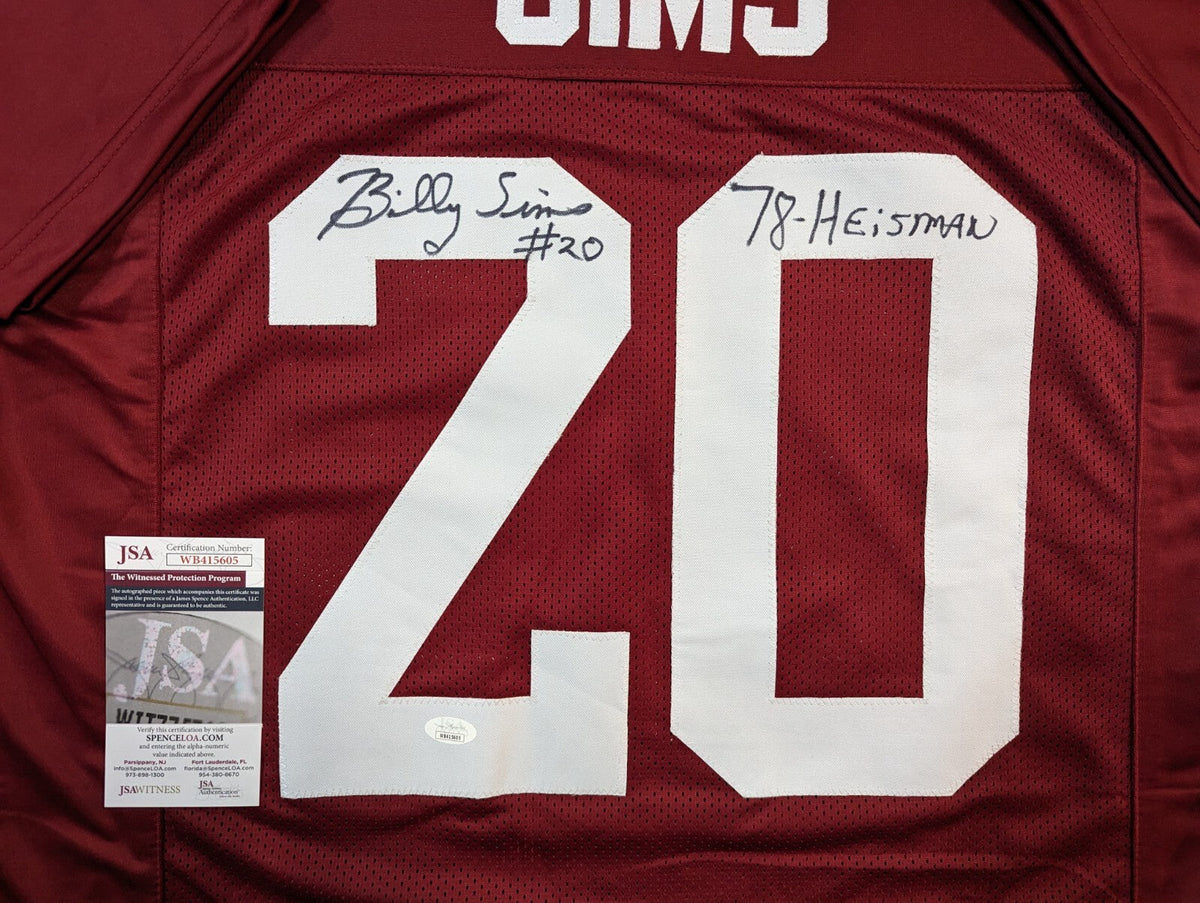 Oklahoma Sooners Billy Sims Autographed Signed Inscribed Jersey Jsa Coa