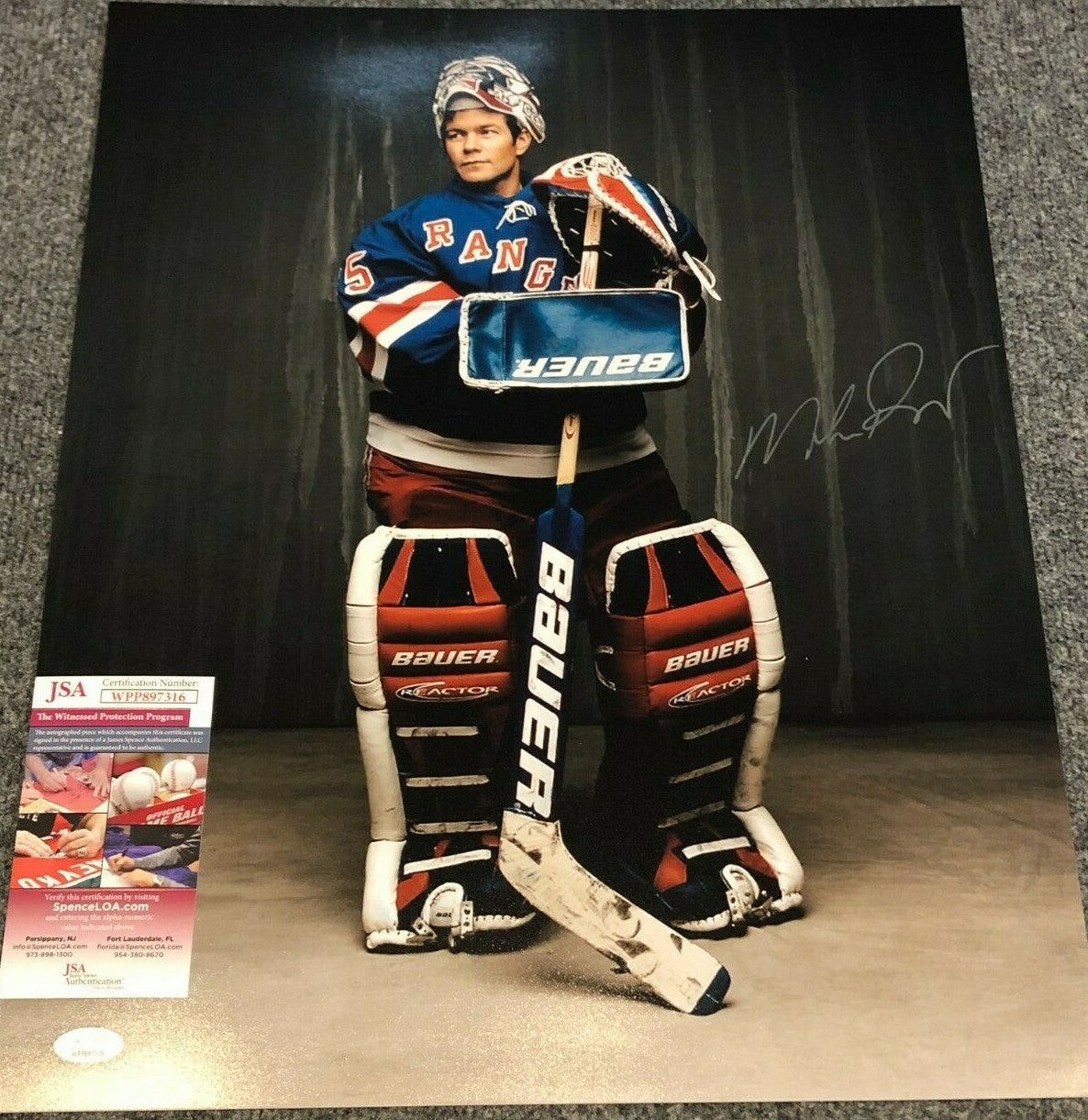 Mike Richter Autographed Signed New York Rangers 16X20 Photo Jsa Coa