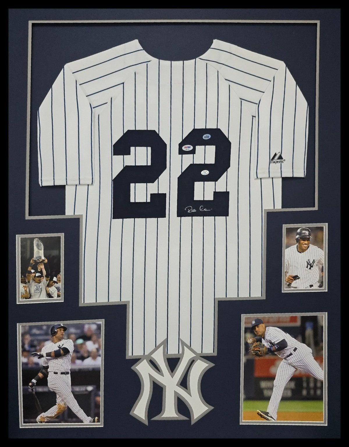 Framed New York Yankees Robinson Cano Autographed Signed Jersey Psa Coa