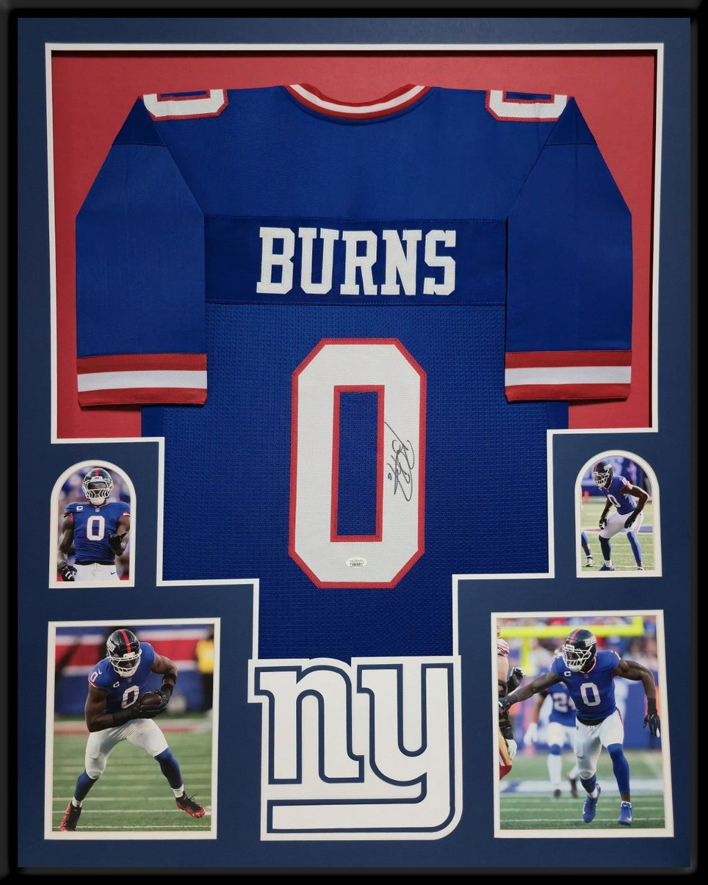 Framed New York Giants Brian Burns Autographed Jersey Jsa Coa
