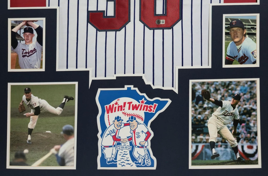 Custom Framed Minnesota Twins Jim Kaat Autographed Signed Jersey Beckett Holo
