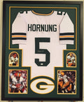 Framed Paul Hornung Autographed Signed Greenbay Packers Jersey Jsa Coa