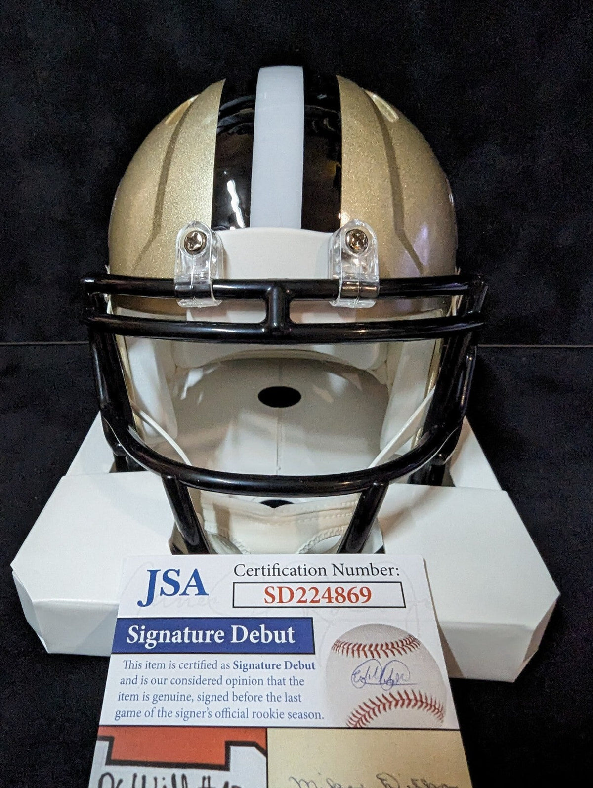 New Orleans Saints Bryan Bresee Signed Speed Mini Helmet Jsa Coa