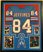 Framed Houston Oilers Haywood Jeffires Autographed Signed Jersey Jsa Coa