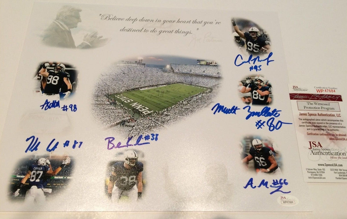 Mulit Signed Joe Paternos Last Recruits Penn State 11X14 Photo Jsa Coa