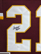 Framed Washington Ernest Byner Autographed Signed Jersey Jsa Coa
