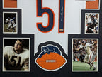 Framed Chicago Bears Dick Butkus Autographed Signed Jersey Beckett Holo
