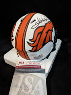 Denver Broncos Clinton Portis Autographed Signed Lunar Mini Helmet Jsa Coa