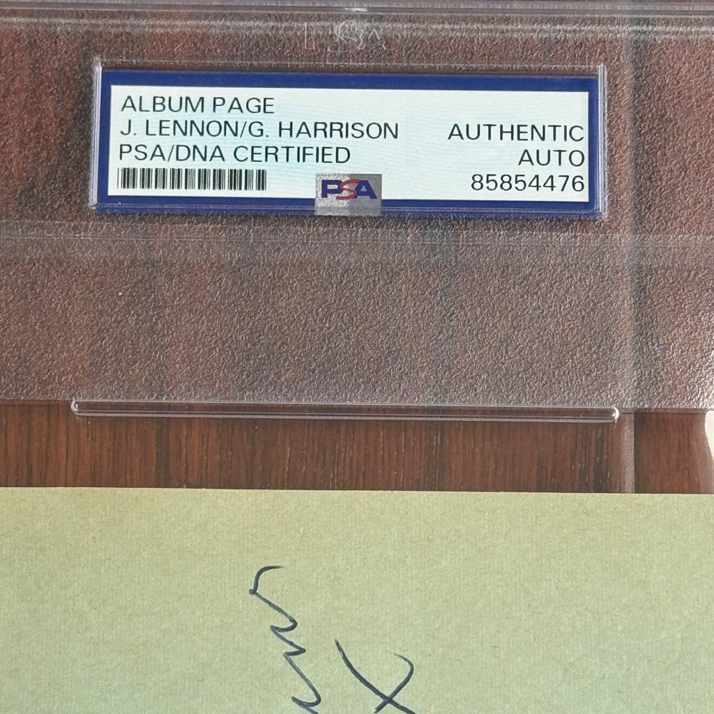 BEATLES Autograph Full Set JOHN LENNON PAUL McCARTNEY HARRISON STARR Signed PSA