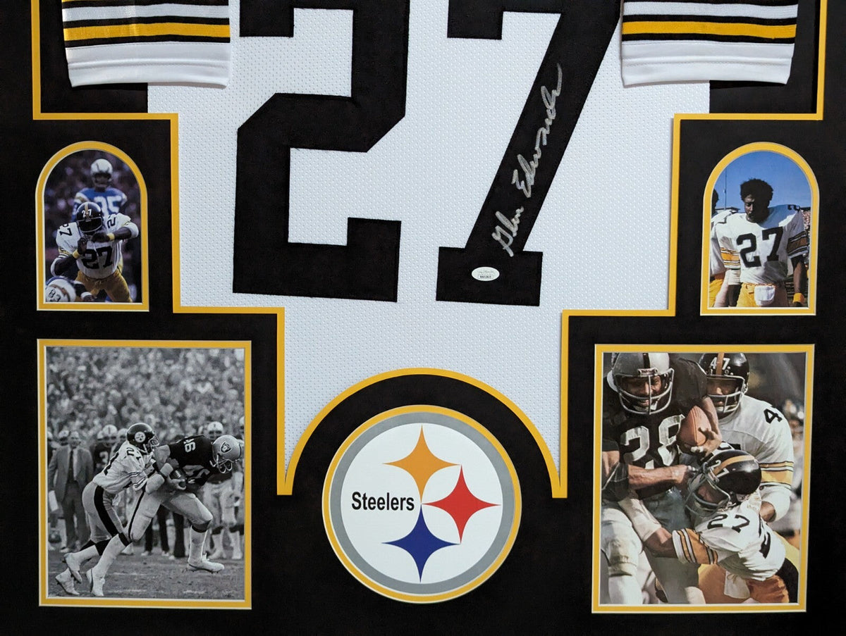 Framed Pittsburgh Steelers Glen Edwards Autographed Jersey Jsa Coa