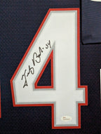 Framed New England Patriots Tedy Bruschi Autographed Signed Jersey Jsa Coa