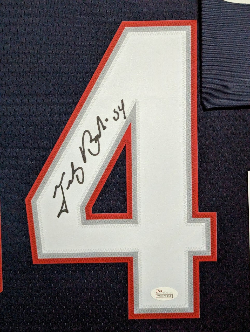 Framed New England Patriots Tedy Bruschi Autographed Signed Jersey Jsa Coa