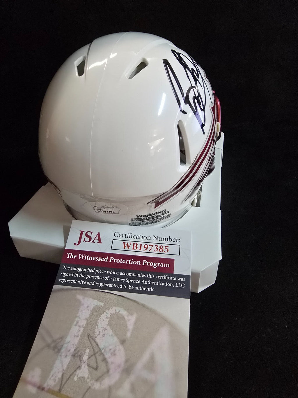 Florida State Seminoles Brian Burns Autographed Signed Alt Mini Helmet Jsa