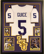 Framed Lsu Tigers Derrius Guice Autographed Signed Jersey Psa Coa