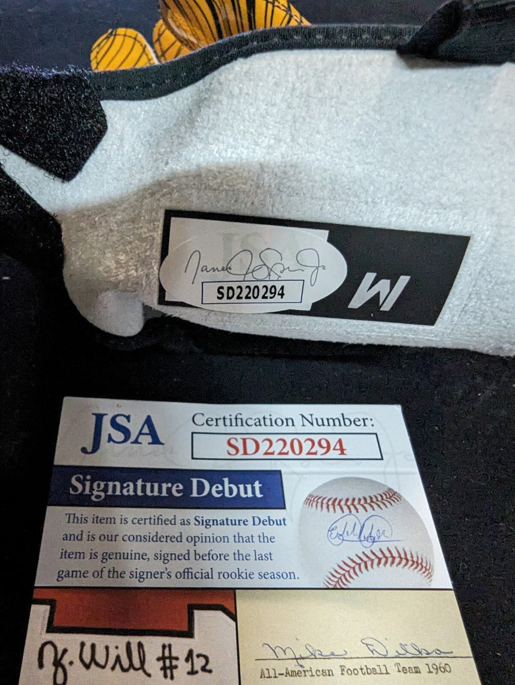Pittsburgh Steelers Joey Porter Jr Signed Glove Jsa Coa
