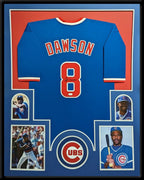 Framed Chicago Cubs Andre Dawson Autographed Signed Jersey Jsa Coa