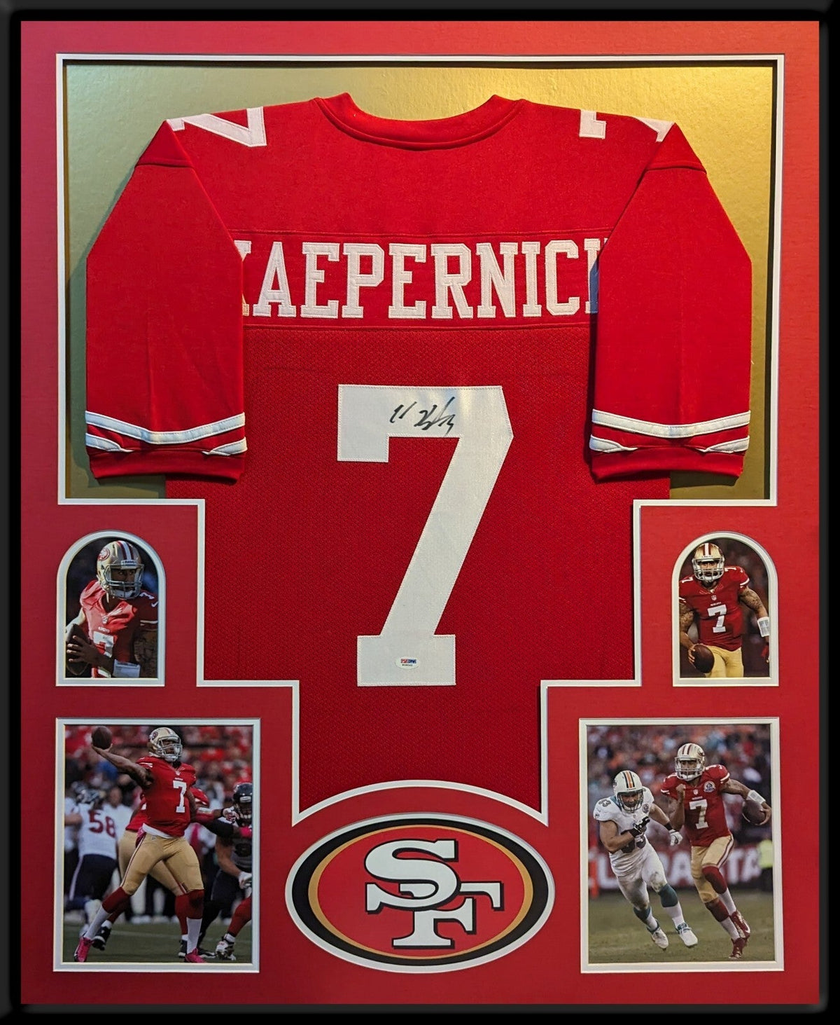 Framed San Francisco 49Ers Colin Kaepernick Autographed Jersey Psa Holo