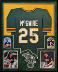 Framed In Suede Oakland A's Mark Mcgwire Autographed Signed Jersey Jsa