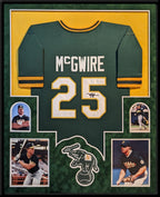 Framed In Suede Oakland A's Mark Mcgwire Autographed Signed Jersey Jsa