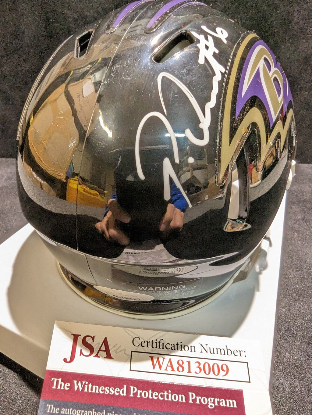Baltimore Ravens Patrick Queen Autographed Signed Mini Helmet Jsa Coa
