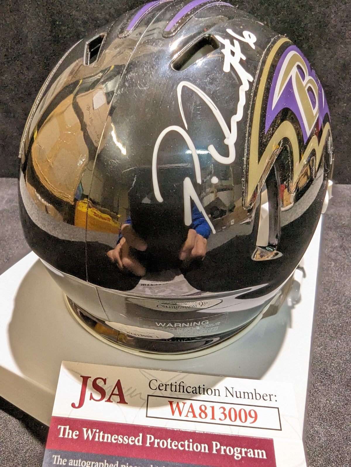 Baltimore Ravens Patrick Queen Autographed Signed Mini Helmet Jsa Coa