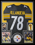 Framed Pittsburgh Steelers Alejandro Villanueva Autographed Jersey Jsa Coa