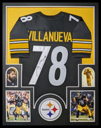 Framed Pittsburgh Steelers Alejandro Villanueva Autographed Jersey Jsa Coa